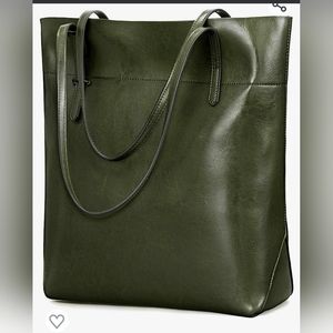 Katee Green Leather Handbag/Tote